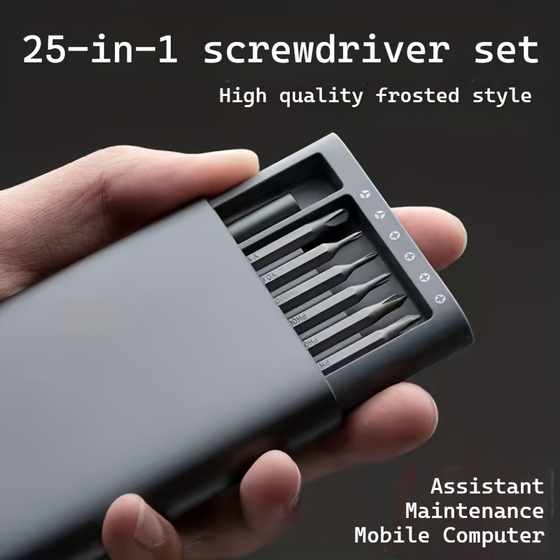 Electronics Repair Glasses - ชุดไขควงแม่เหล็กความแม่นยำสูง 25-in-1 – หัวแบนและหัวแฉก ซ่อมโทรศัพท์ คอมพิวเตอร์