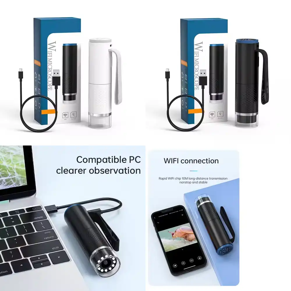 Electronics Repair Online - กล้องจุลทรรศน์ดิจิตอลแบบพกพา 2MP 1000X 1080P พร้อมไฟ LED
