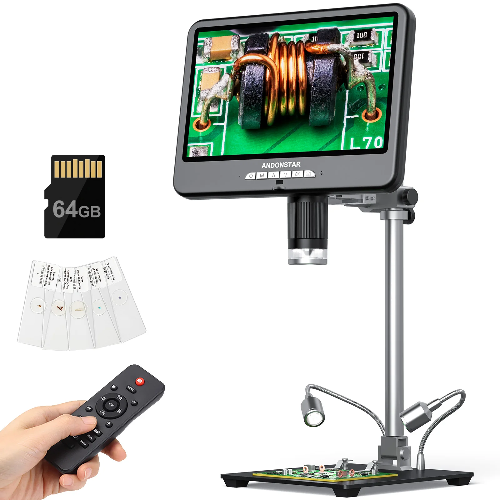 Electronic Repair - กล้องจุลทรรศน์ดิจิตอล Andonstar AD210S-Pro 4K 60FPS 10.1