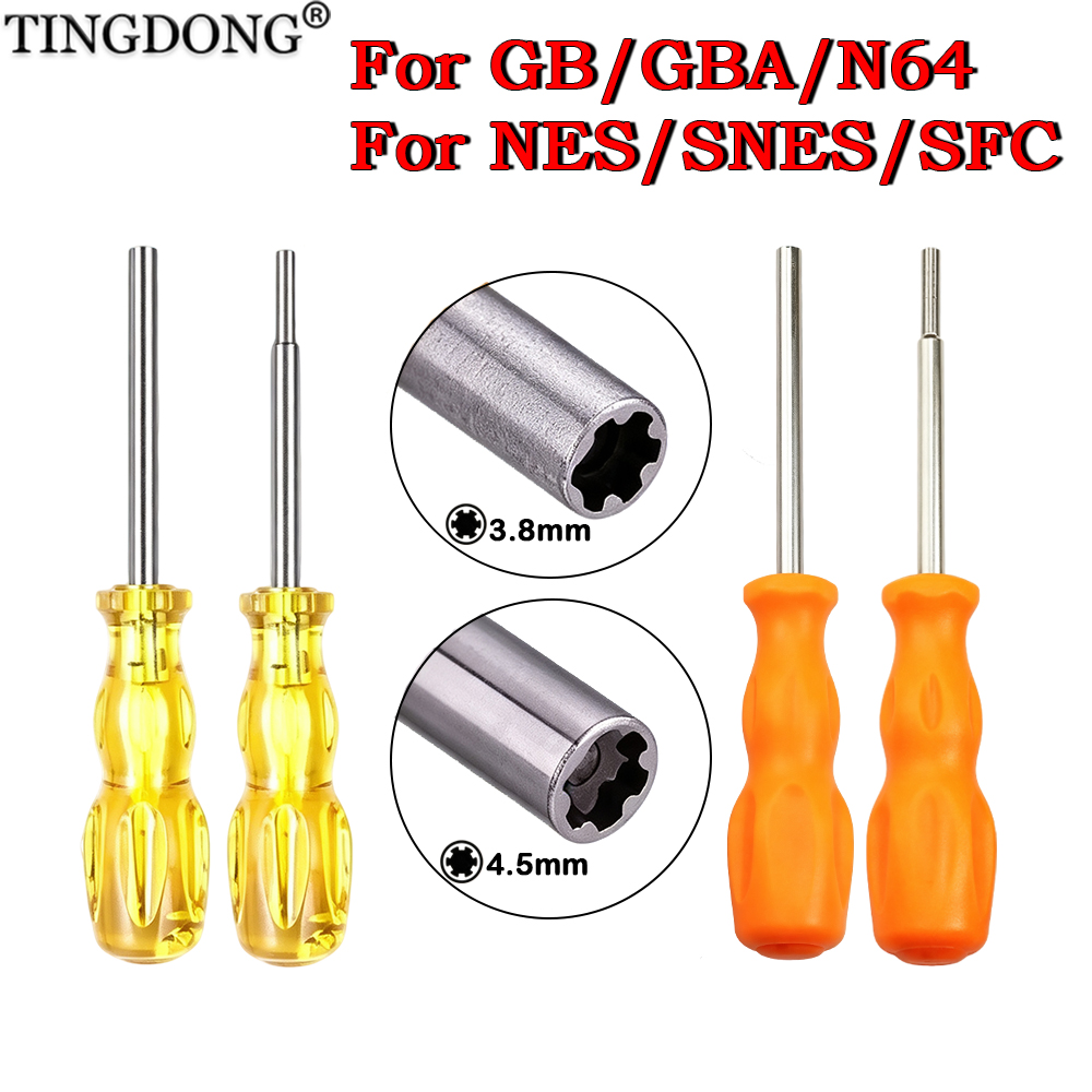 Electronics Repair Parts - ชุดเครื่องมือซ่อมแซมพร้อมไขควงสำหรับซ่อมแซมตลับเกม ขนาดหัวไขควง 3.8 มม. และ 4.5