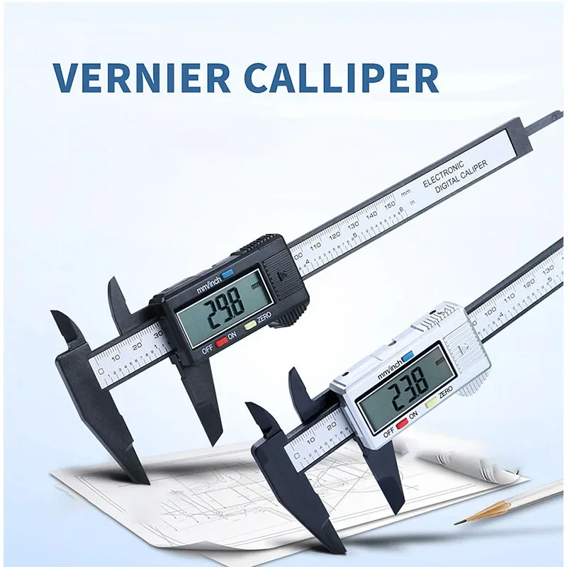 Electronics Repair Parts - จอแสดงผลดิจิตอลอิเล็กทรอนิกส์อุปกรณ์เสริมรถยนต์เวอร์เนียคาลิปเปอร์0-150มม. แบบพกพาชิ้นส่วนซ่อมรถยนต์เครื่องมือตรวจจับความหนาขายดี