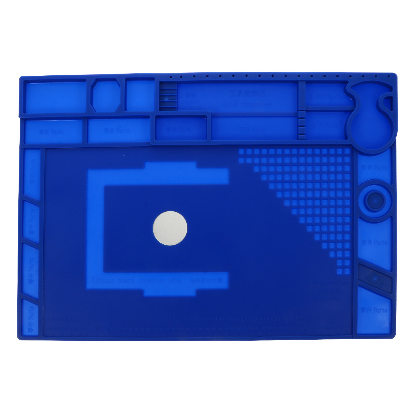 Electronic Repair - แผ่นรองซ่อมอุปกรณ์อิเล็กทรอนิกส์แบบแม่เหล็ก ขนาดใหญ่ ทนความร้อน ไม่เสียรูป แผ่นรองซ่อมอุปกรณ์อิเล็กทรอนิกส์