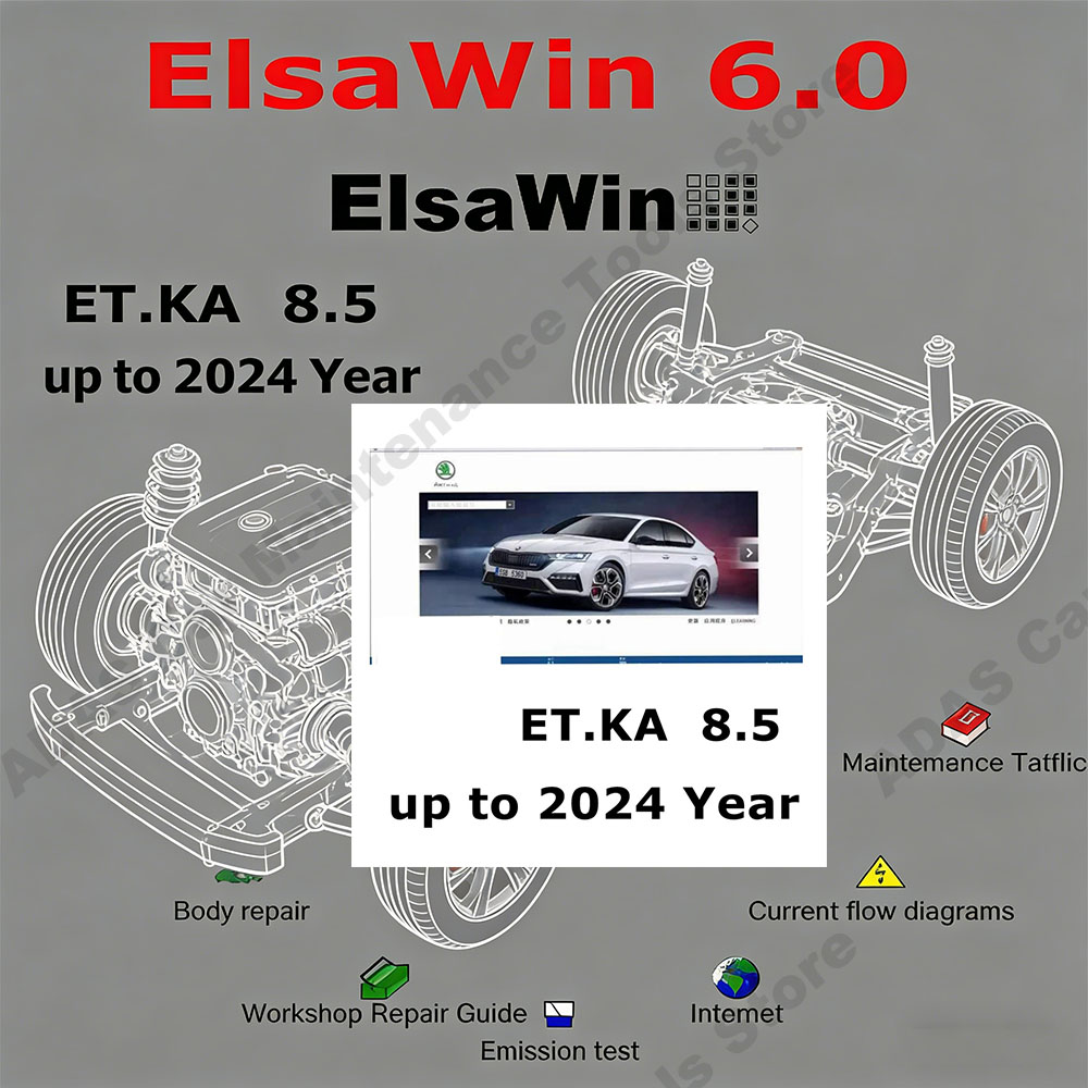 Electronics Repair Parts - เครื่องมือบำรุงรักษารถยนต์รุ่นใหม่ล่าสุด Elsawin 6.0 พร้อมซอฟต์แวร์ซ่อมรถยนต์ ETKA 8.5