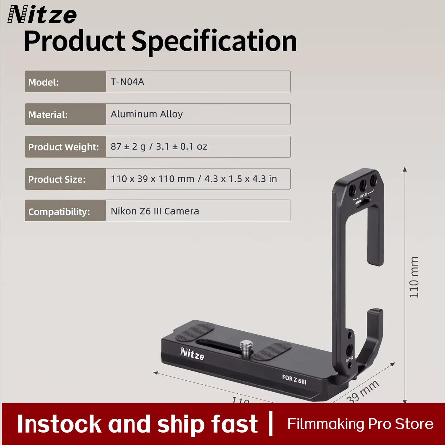 ขาตั้งกล้อง Nitze L Bracket สำ - Nikon Camera Z6 Iii บทวิจารณ์และราคา