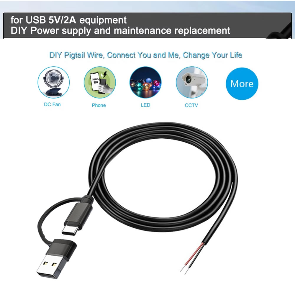 DC 2 พินสายไฟ USB และประเภท C  - Electronics Repair Glasses บทวิจารณ์และราคา