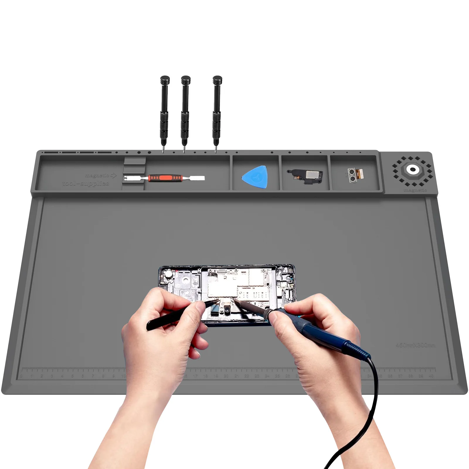 แผ่นซ่อมงานซิลิโคนแผ่นสถานีบัด - Electronics Repair Workstation บทวิจารณ์และราคา