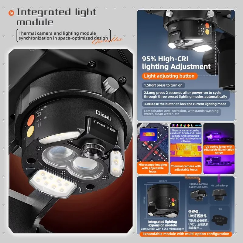 กล้องจุลทรรศน์สามตา Qianli 655 - Electronic Repair บทวิจารณ์และราคา