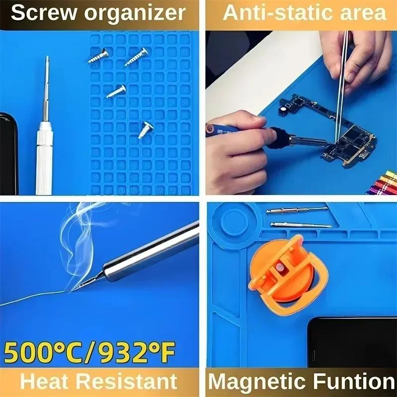 แผ่นรองแม่เหล็ก แผ่นรองซิลิโคน - Electronics Repair Workstation บทวิจารณ์และราคา