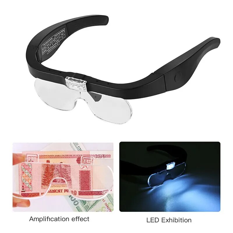 แว่นขยายแบบสวมหัวพร้อมไฟ LED 2 - Electronics Repair Glasses บทวิจารณ์และราคา