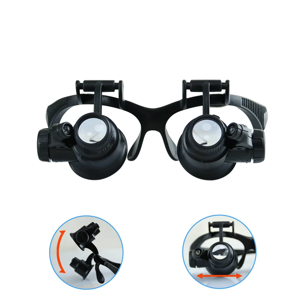 แว่นขยายแบบคาดศีรษะพร้อมไฟ LED - Electronics Repair Glasses บทวิจารณ์และราคา